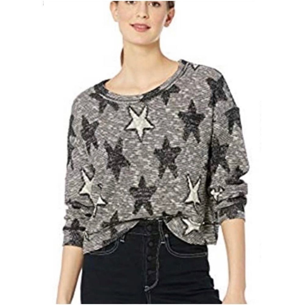 Splendid Stargazer Metallic Star Print Sweater,‎ Size Medium NEW Condition